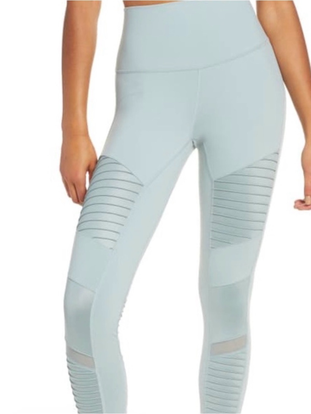 Alo Yoga High Waist Moto Leggings Women’s Medium M Pastel Green NWOT